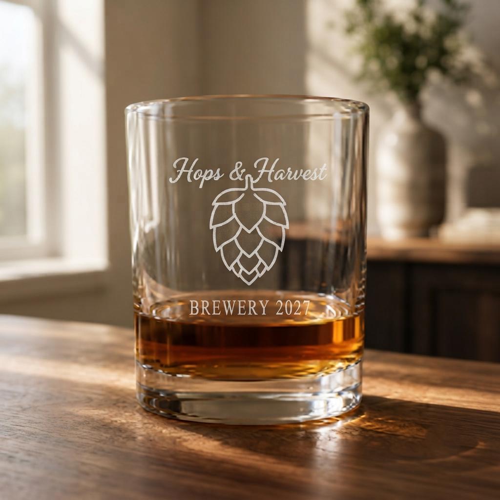 Personalized Brewery Glassware Set | Custom Engraved Craft Beer Gift | Beer Wine Shot Whiskey Mason Jar | Master Brewer Fresh On Tap