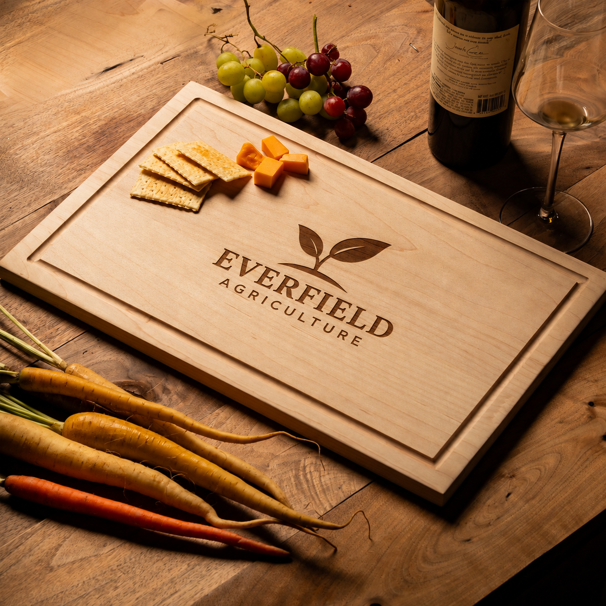 Personalized Rectangle Cutting Board - Walnut, Red Oak or Maple