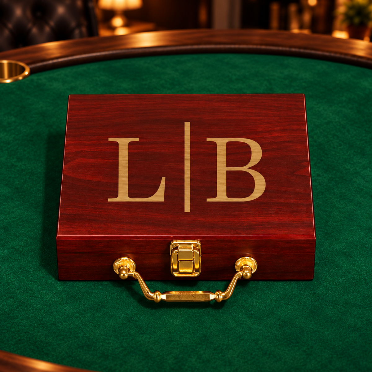 100 Chip Wooden Poker Set