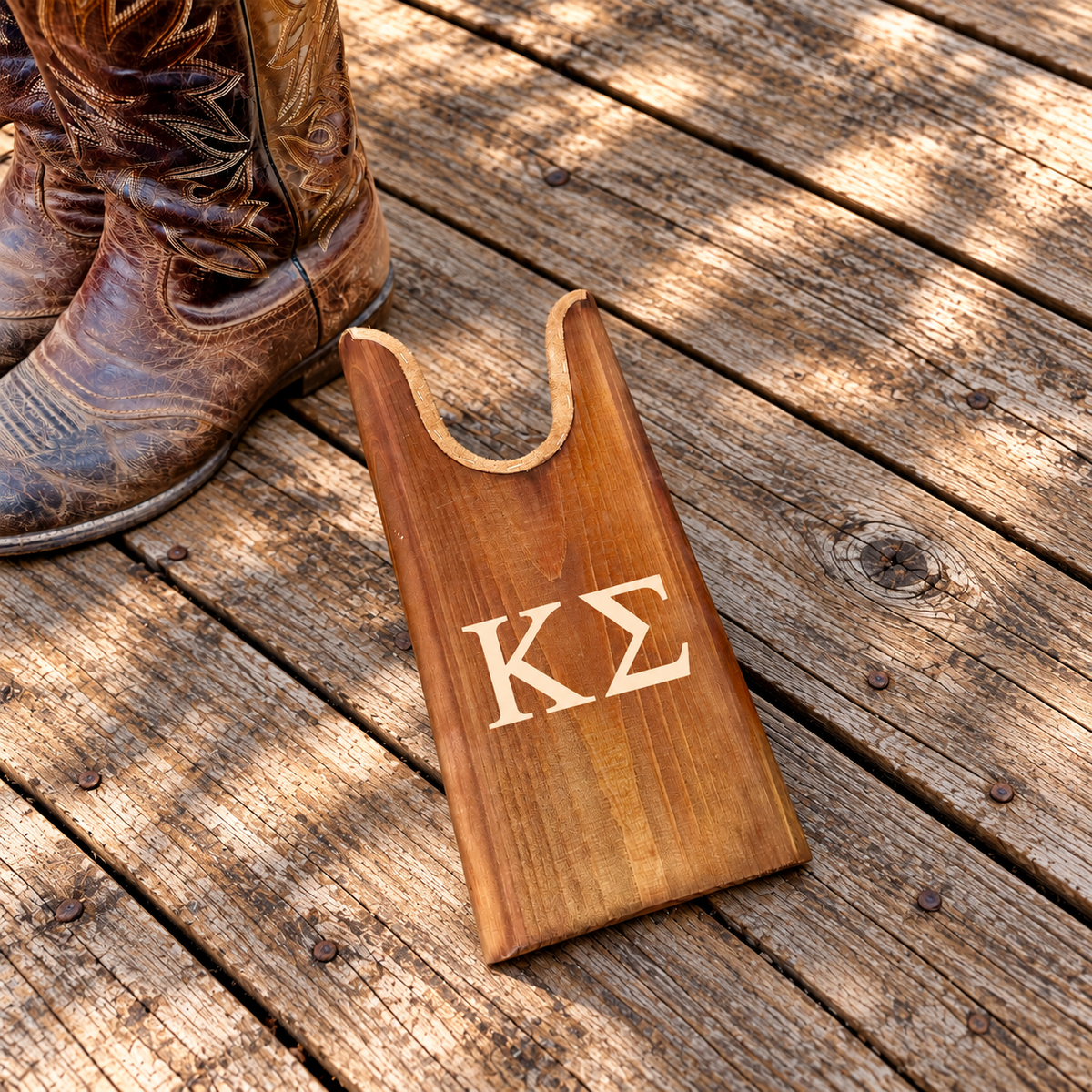 Kappa Sigma (ΚΣ) Fraternity Wooden Boot Jack