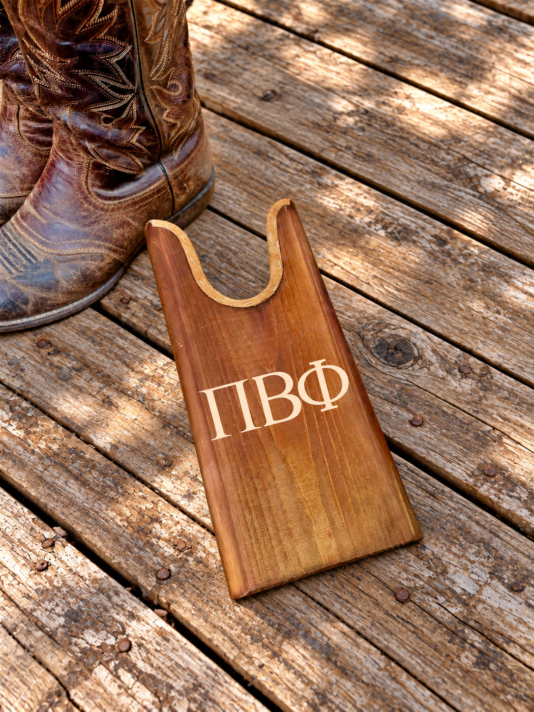 Pi Beta Phi (ΠΒΦ) Sorority Wooden Boot Jack