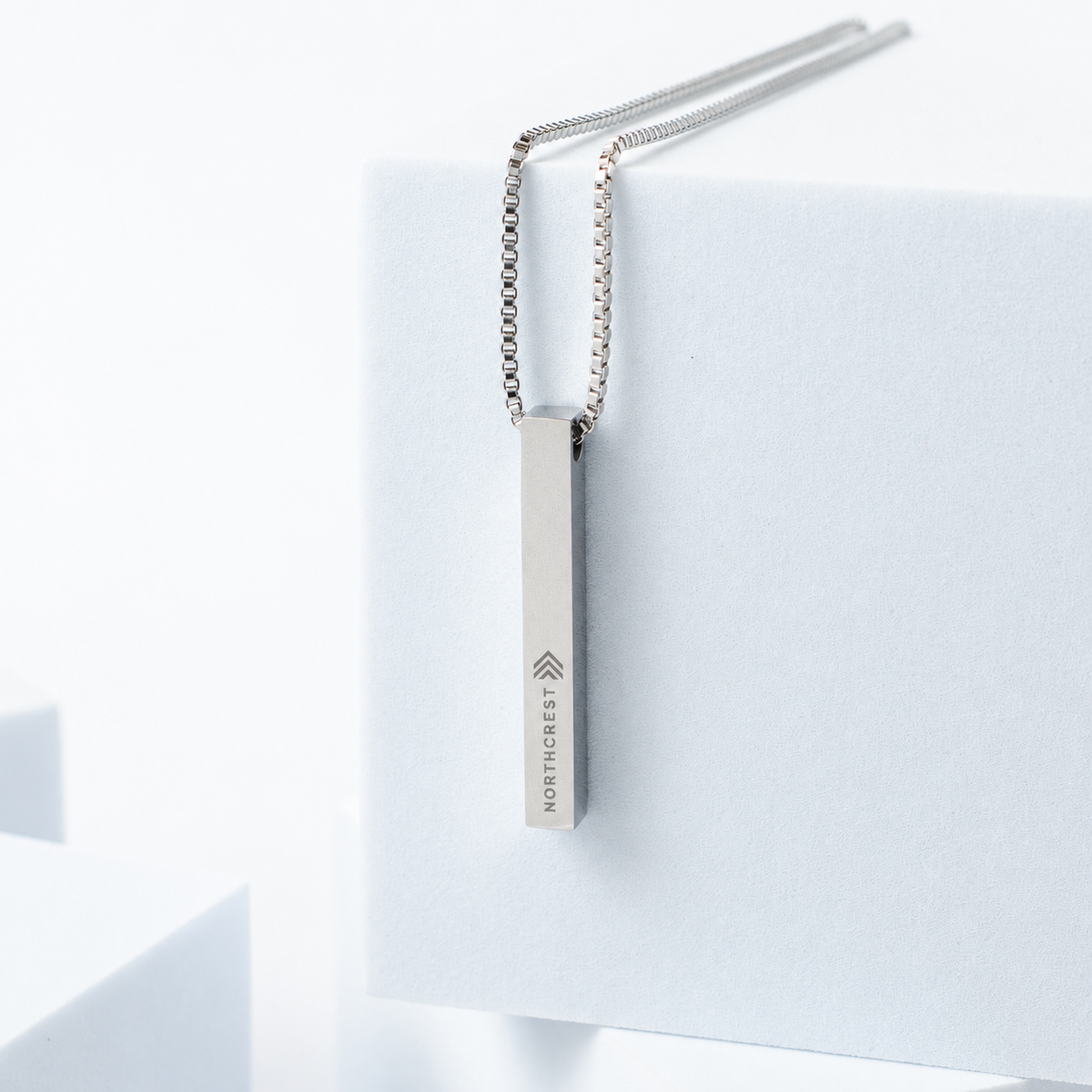 Vertical Bar Necklace | Stainless Steel with Adjustable Chain